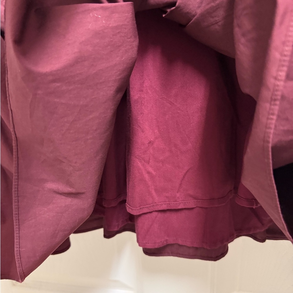 English Factory Tiered Burgundy Midi Dress - Picture 7 of 12